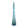 Carafe bouteille Empoli 68 cm italienne, verre bleu