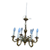 Louis XV 5-light brass chandelier