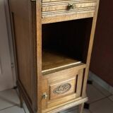Small Art Deco bedside table with marble top