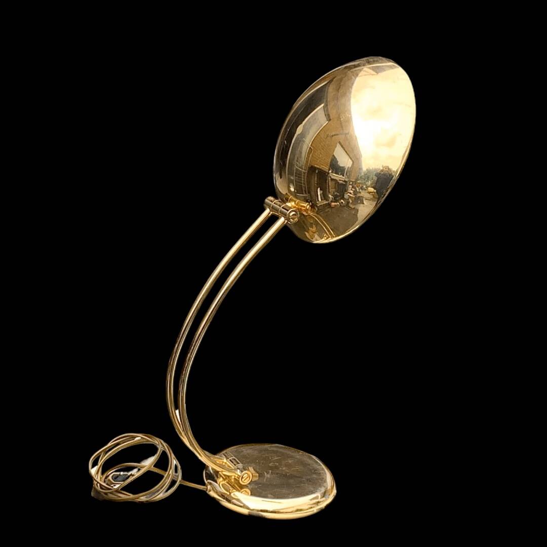 Massive UFO Gold Desk Lamp - 1970s