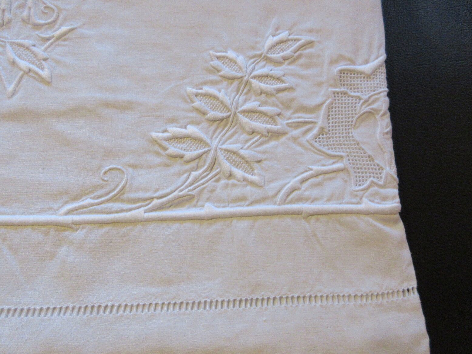 Old ap monogrammed white wire sheet