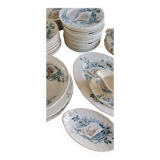 Service terre de fer 42 pieces Creil Montereau modele Cartels