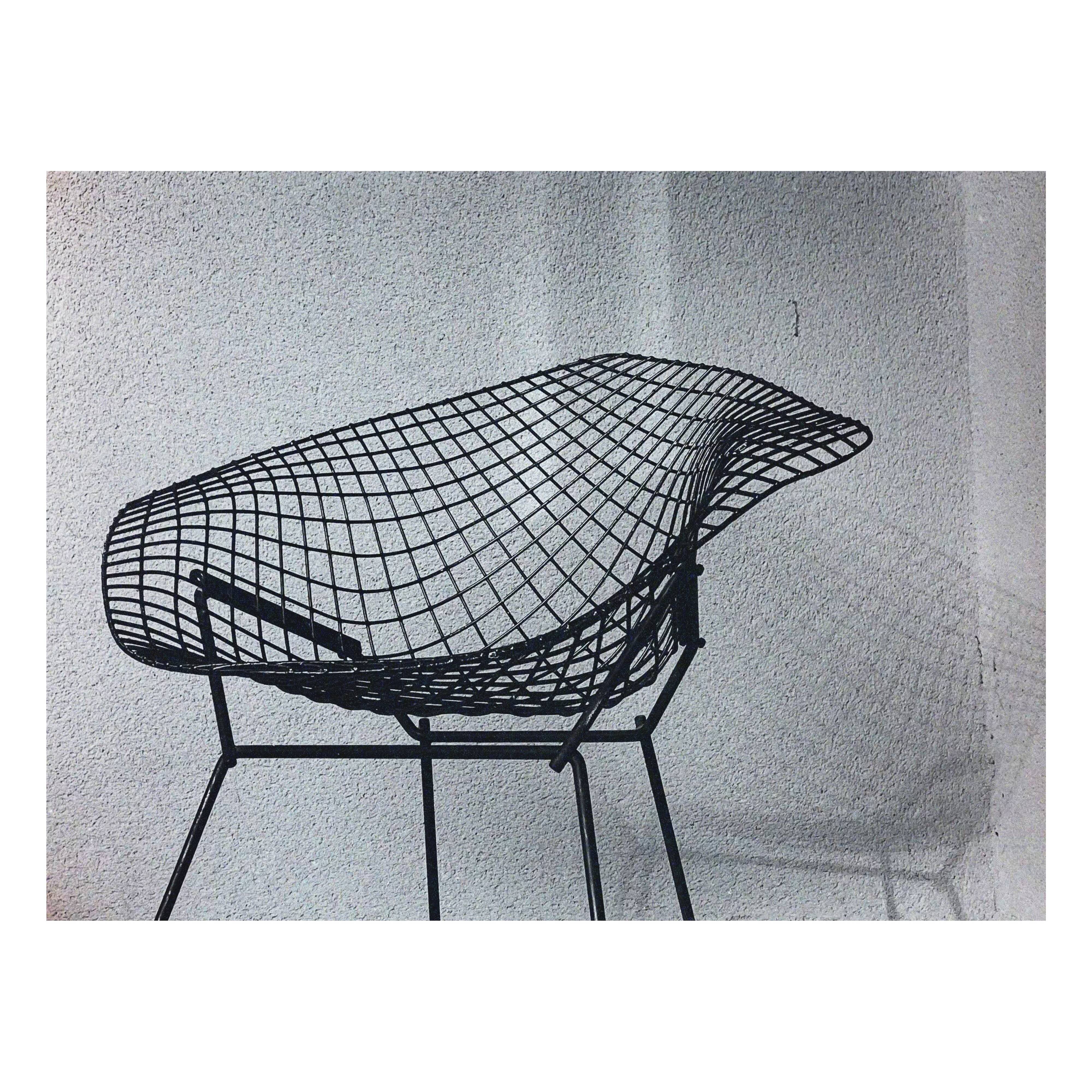 Pair of armchairs Diamond Chairs Harry Bertoia