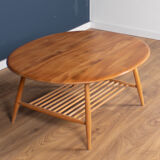 Retro vintage solid elm ercol model 454 supper table, coffee table