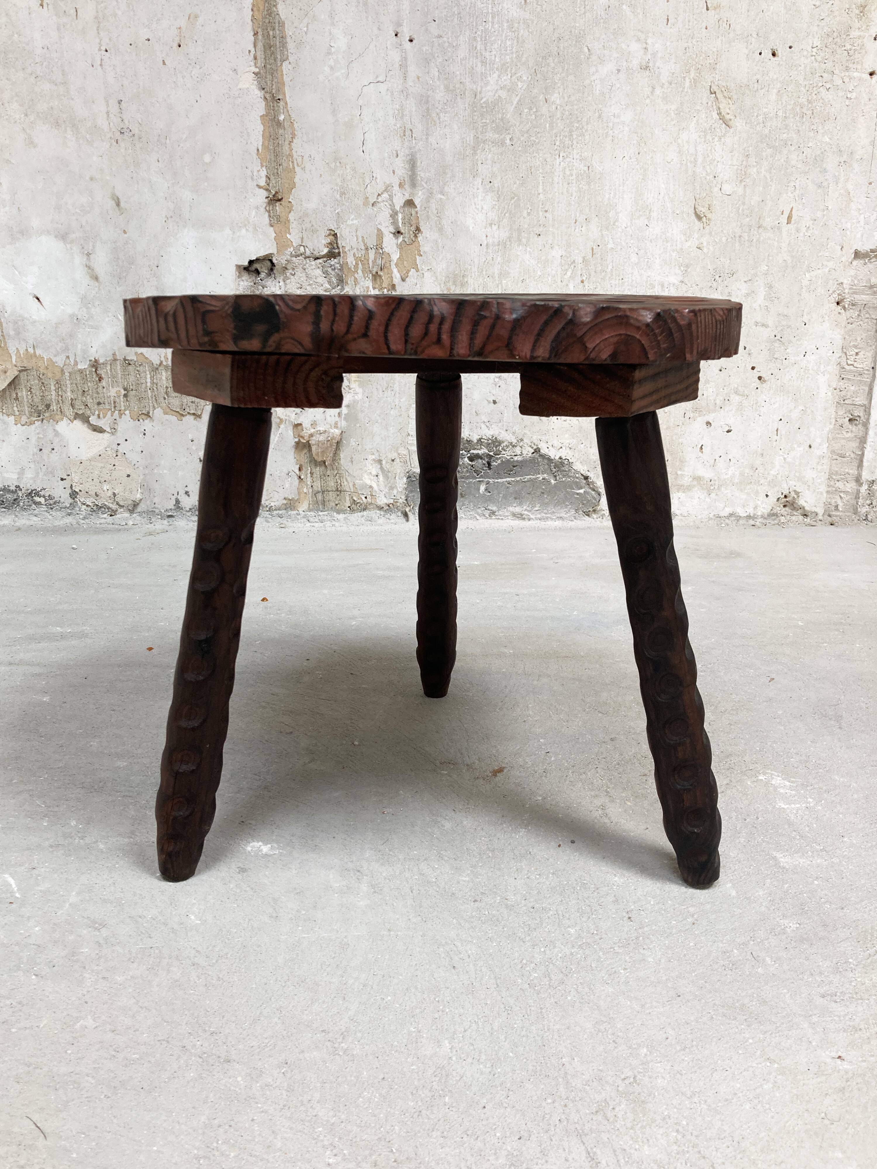 Brutalist tripod coffee table