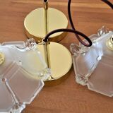 Two art deco glass hanging shape pagoda