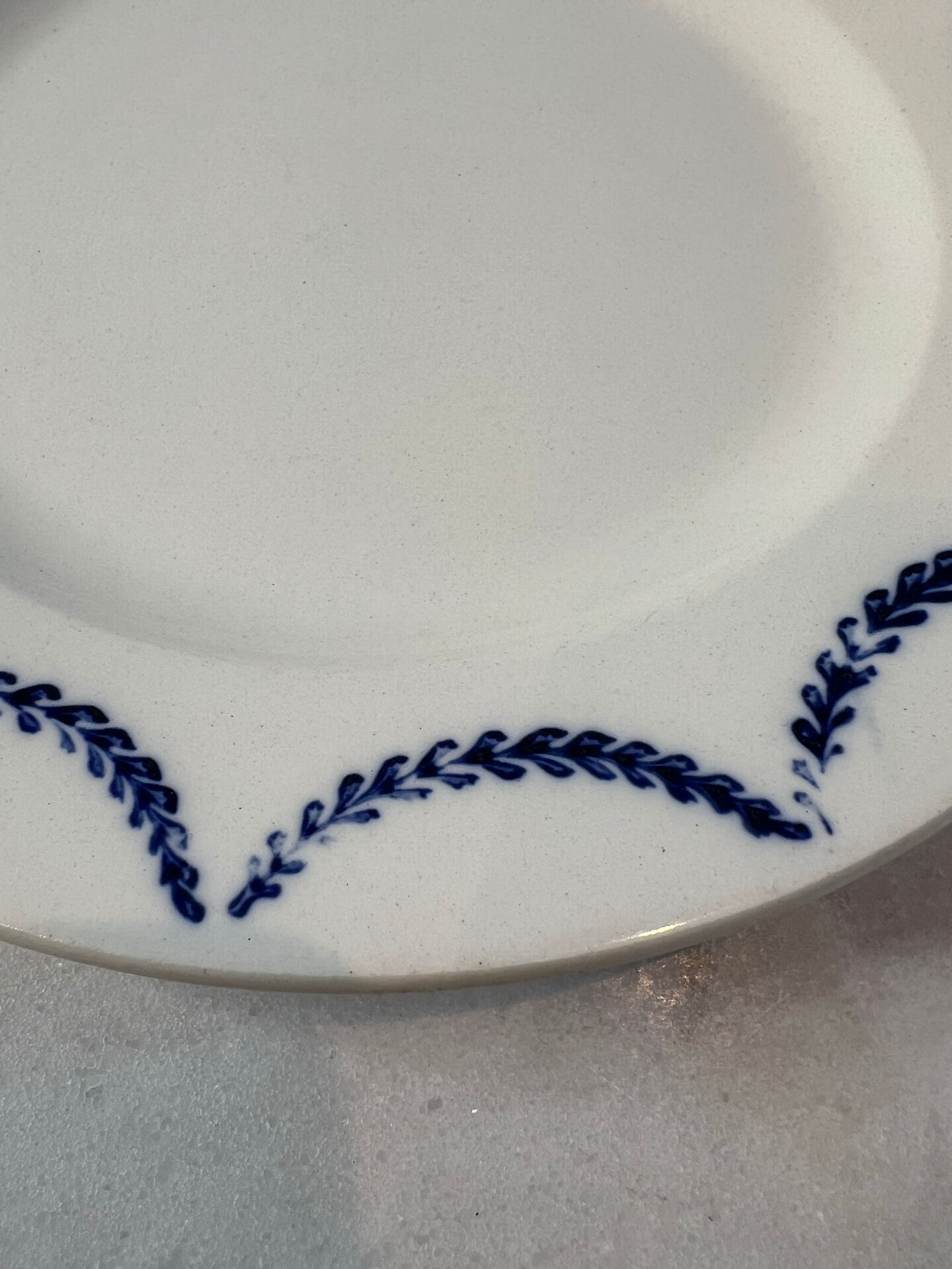 Assiette plate Salins décor bleues 24,5cm