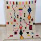 Tapis berbère marocain artisanal fait main 138 x 104 cm