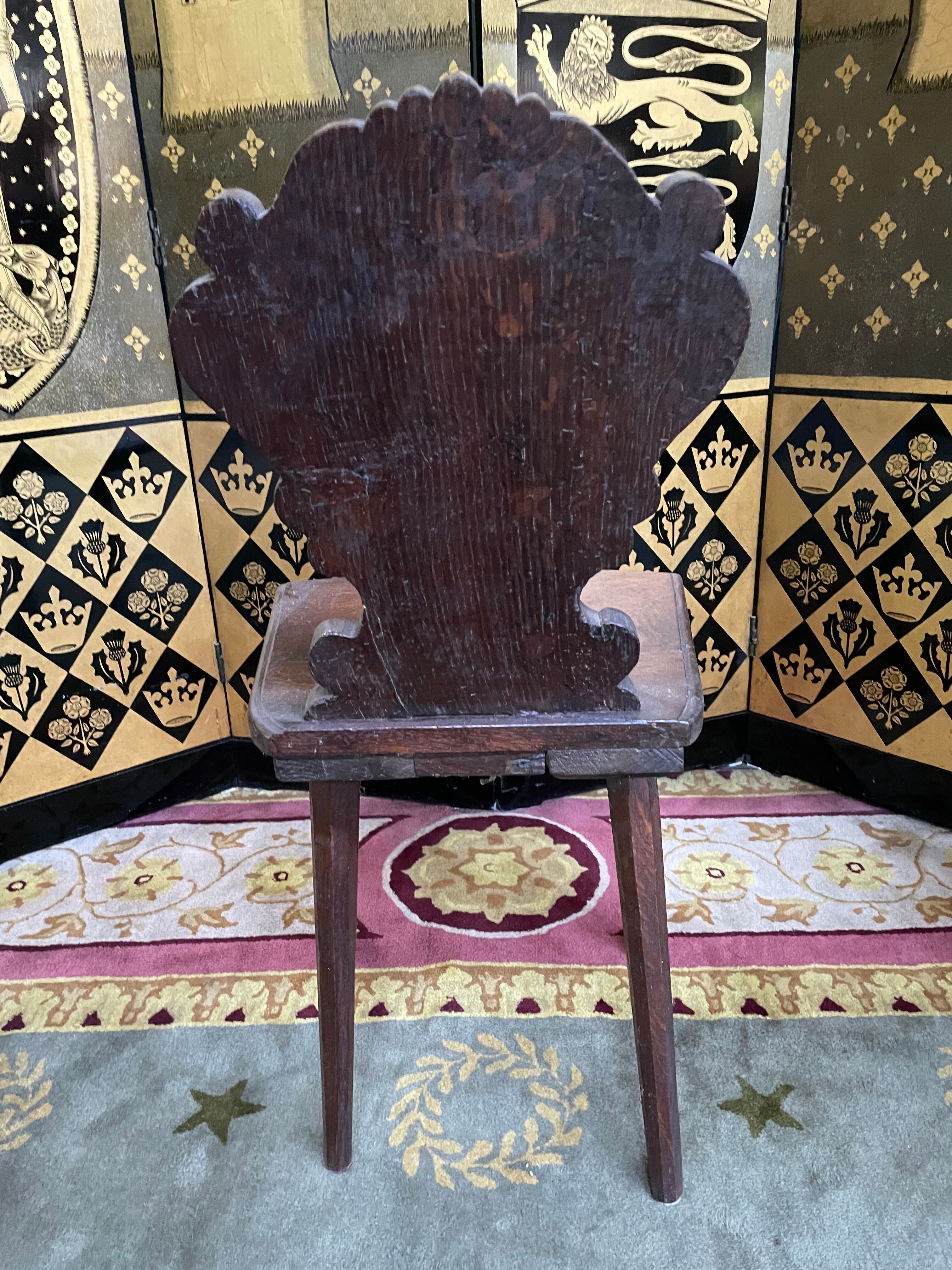 4 Alsatian chairs in solid oak