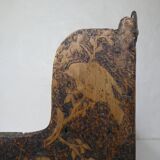 carved wooden shelf