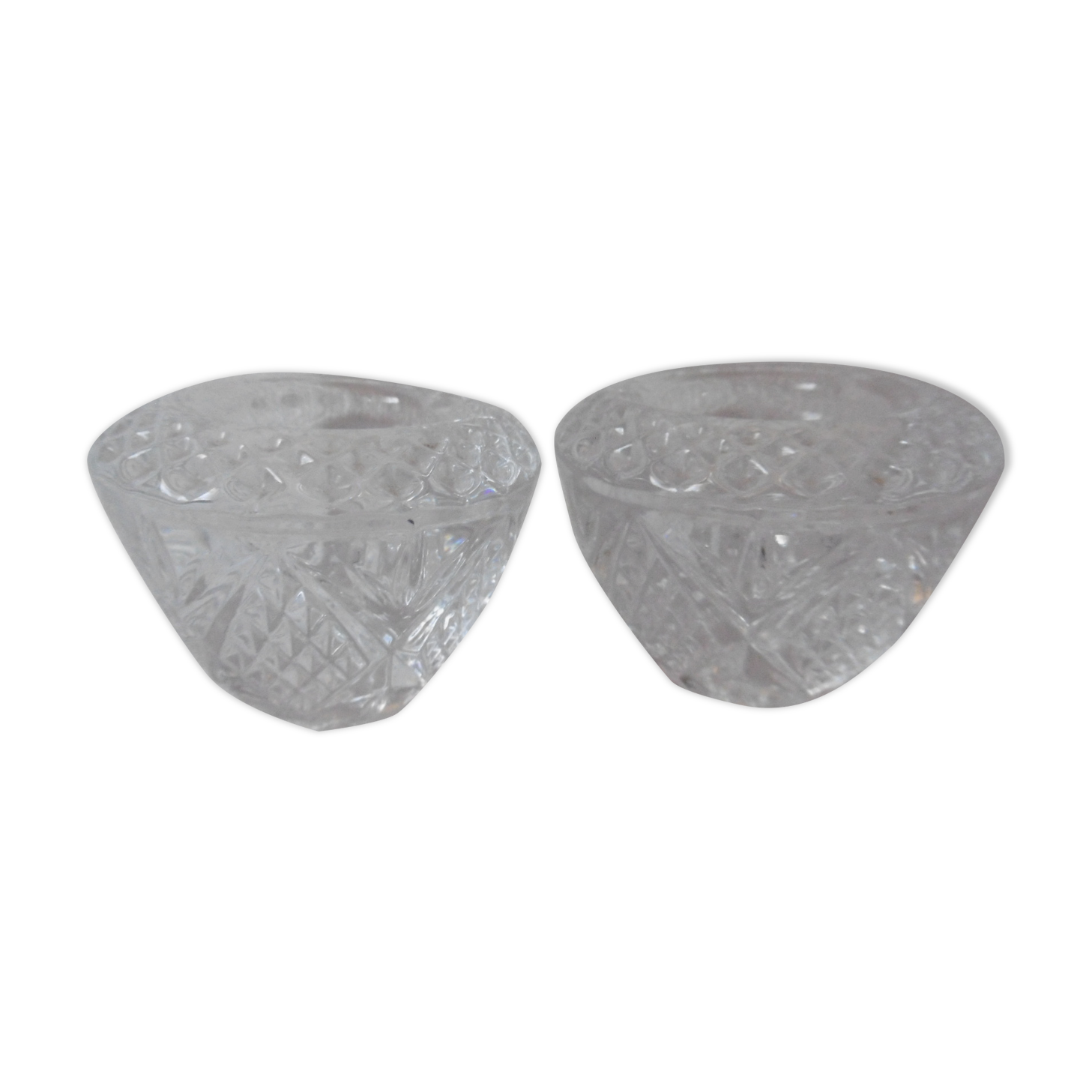 Vintage cut crystal candlesticks