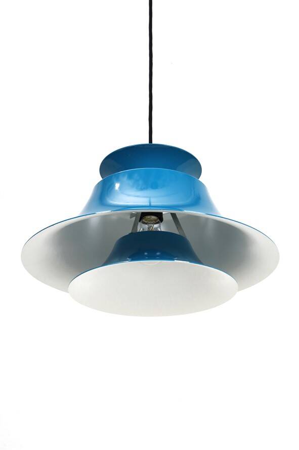 Blue Fog & Mørup / Erik Balslev pendant lamp / Mid-century Danish modern design / 1970s