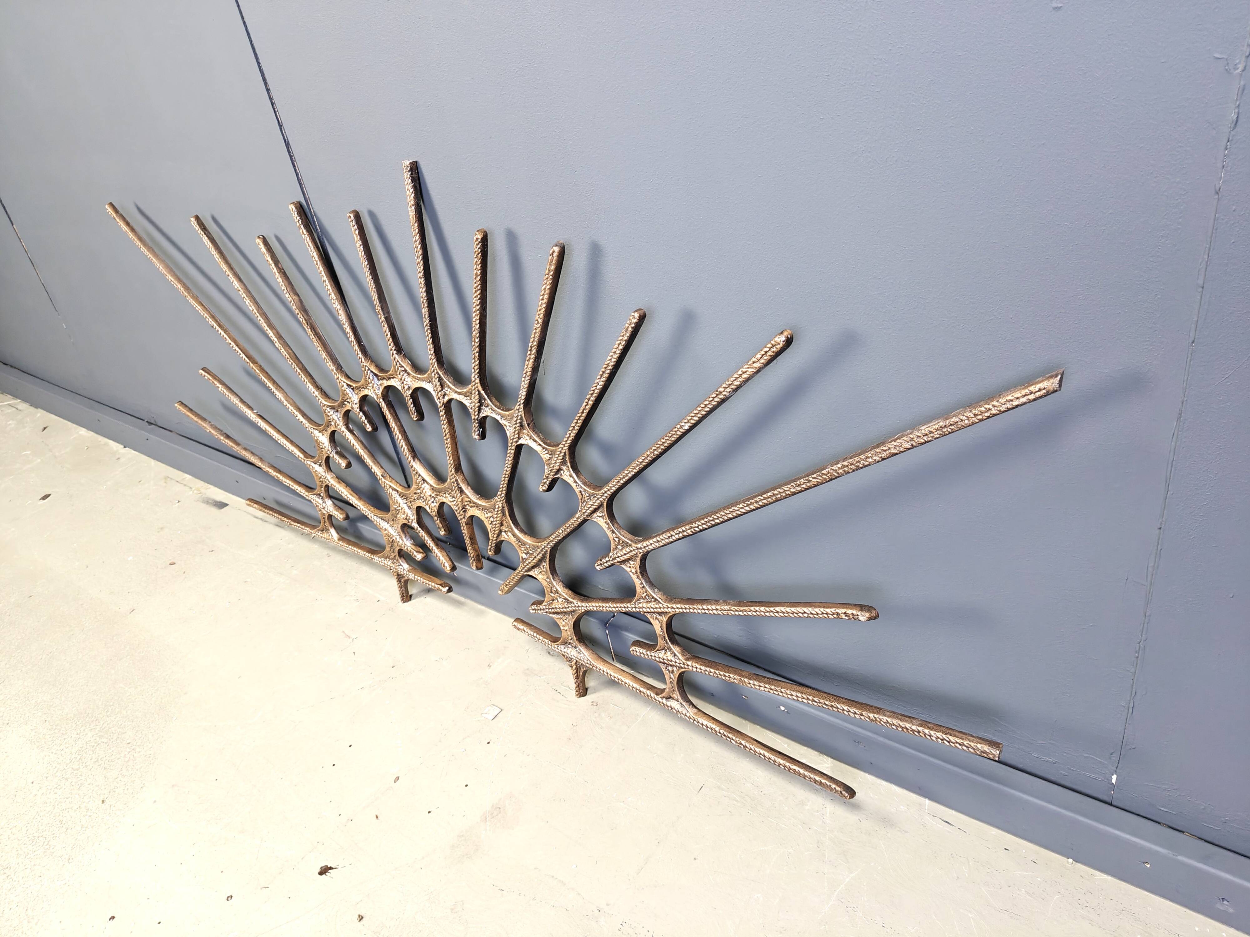 Large vintage brutalist wall sculpture, 1970s