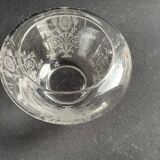 Acid etched crystal vase