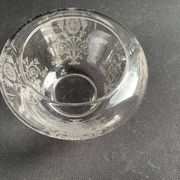 Acid etched crystal vase