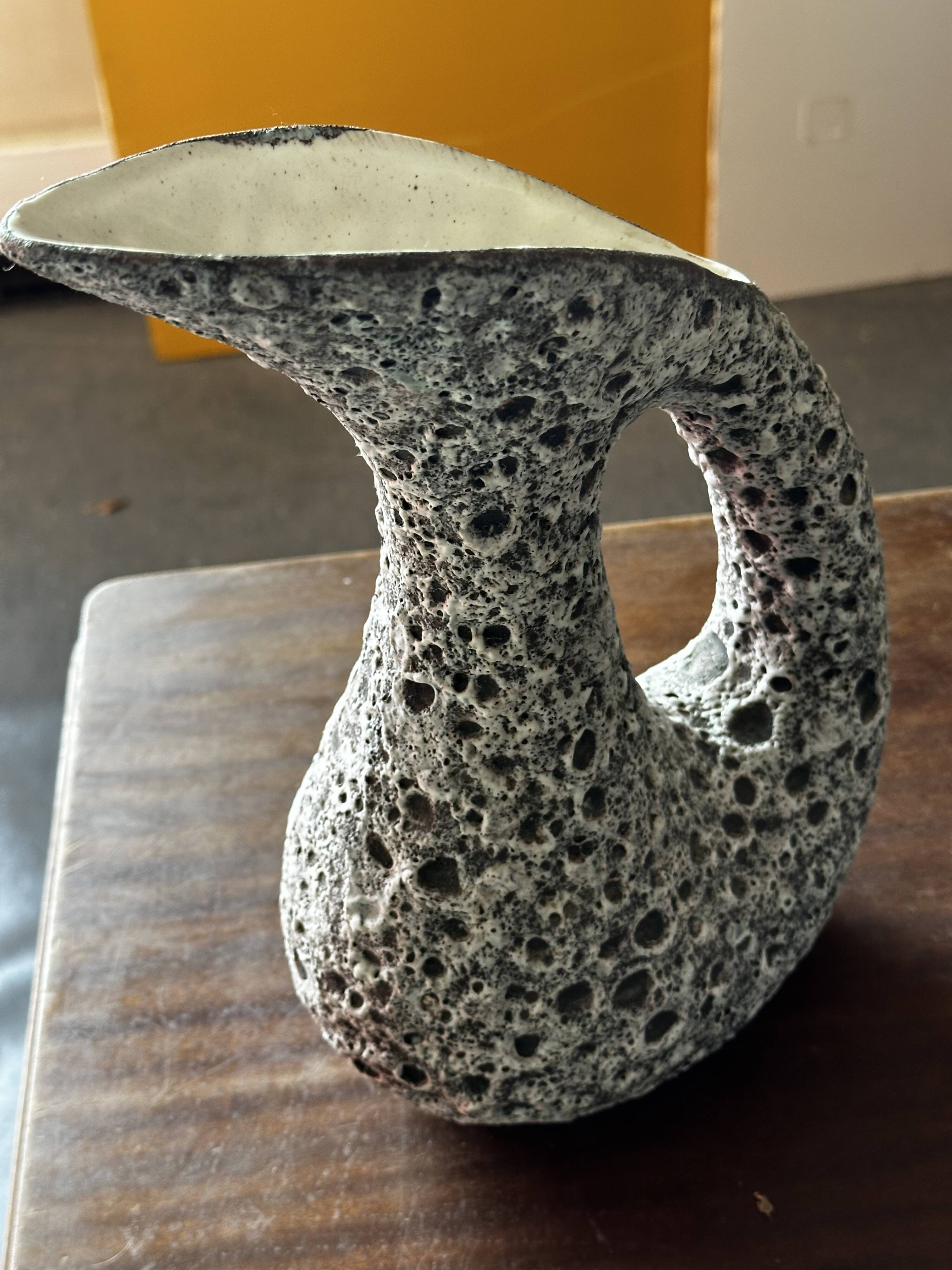 Fat Lava Vallauris Vase by Annette Roux H 31 cm - 1950s