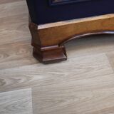 Chest of drawers in oak and gray marble, France 19th century