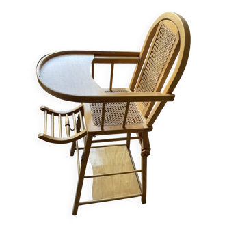 Vintage children's wicker high chair