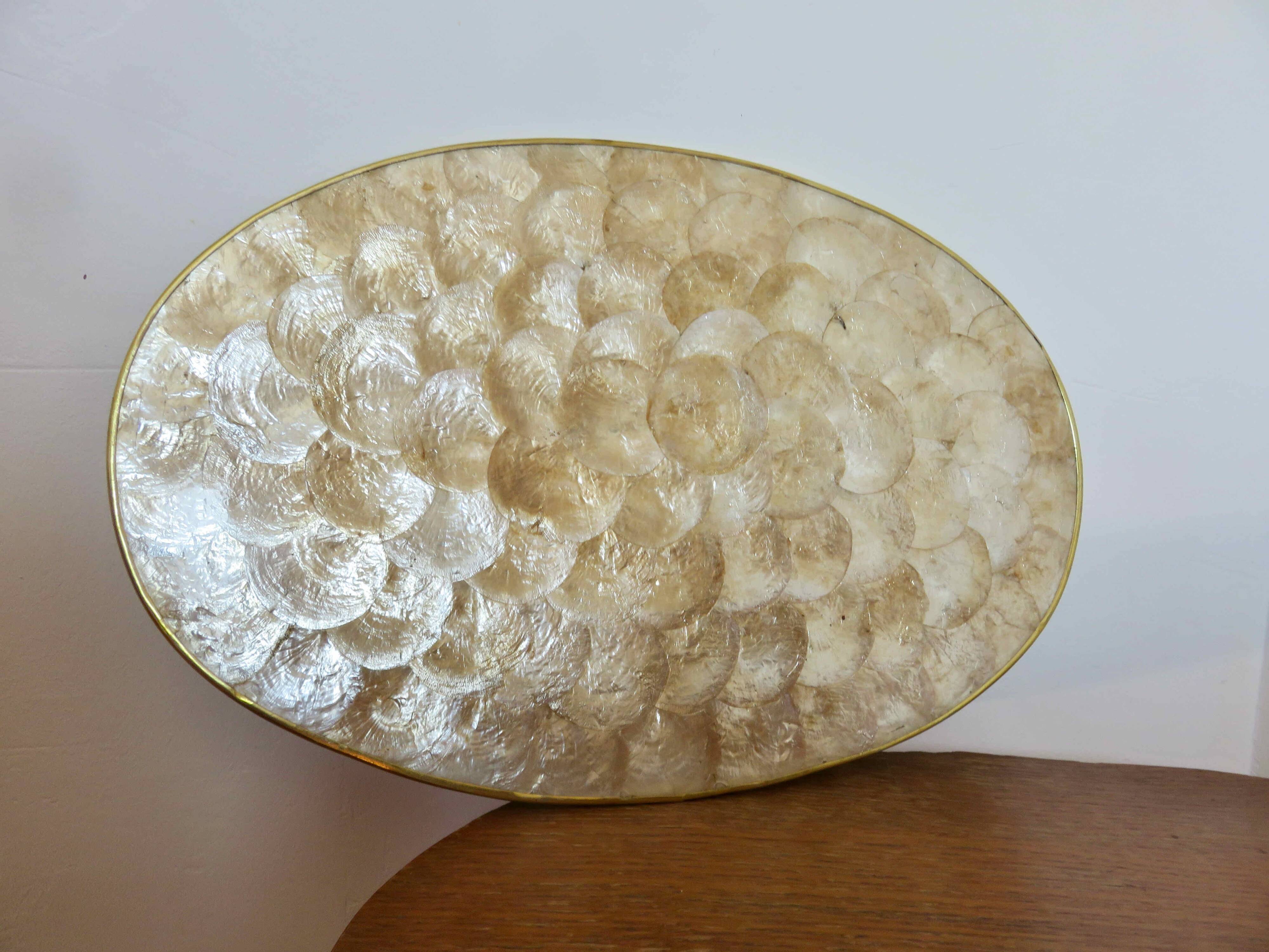 Set of 2 Philippine Capiz Mother of Pearl Placemats