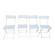 Set of 4 vintage folding chairs in metal and wood