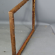 Old frame way bamboo gilded wood gold leaf 45x38 foliage 43x36 cm SB2