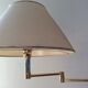 Lampadaire liseuse chromé et doré des années 70