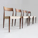Chaises de salle à manger vintage des années 60 par Fristho, ensemble de 4