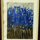 Abstract painting rulo 1965 mixed technique on paper frame