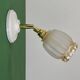Vintage tulip wall light in frosted and amber glass