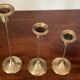 Scandinavian candlesticks in vintage brass