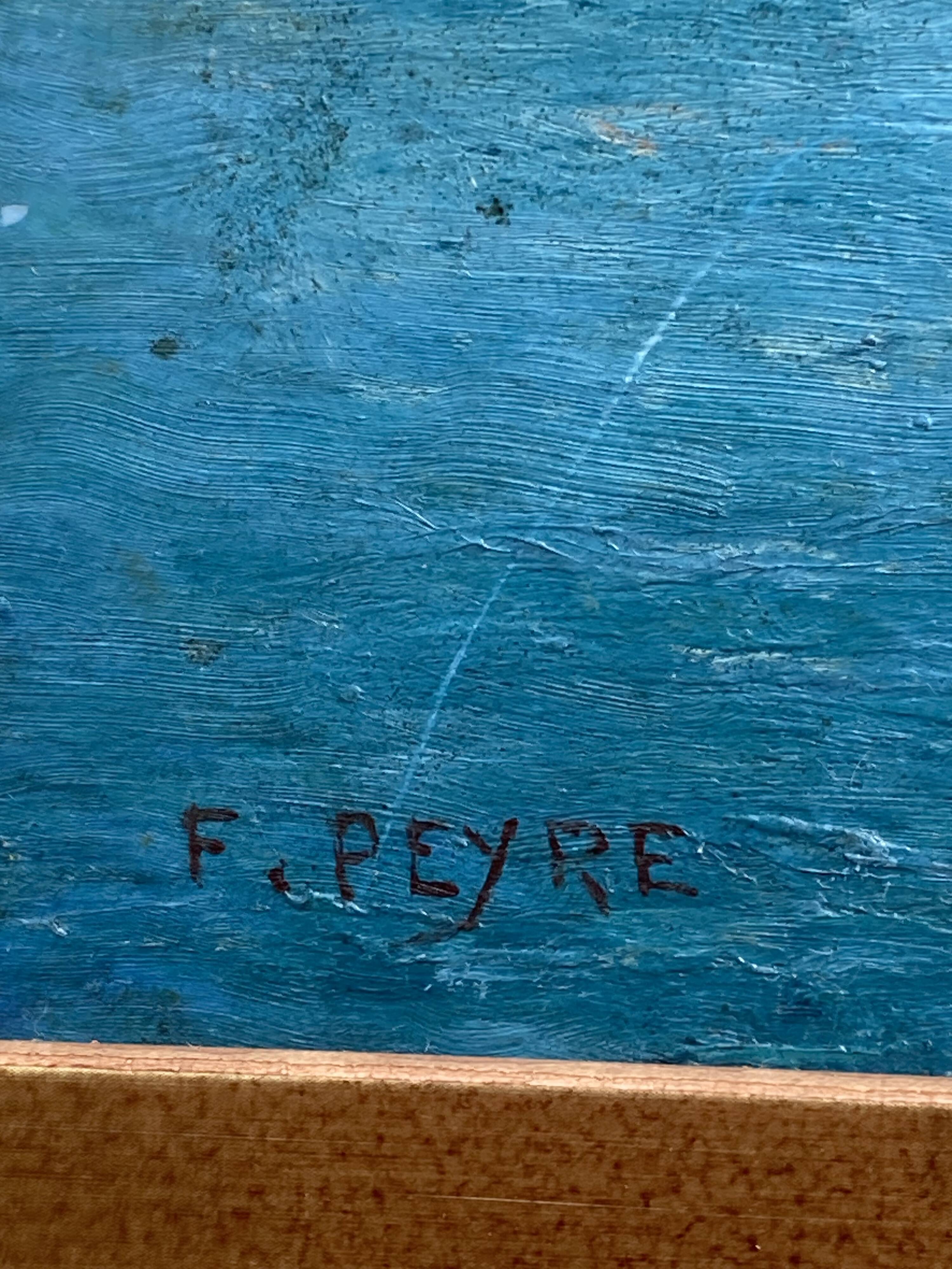 French School of the 20th century, Mediterranean seaside, oil on panel