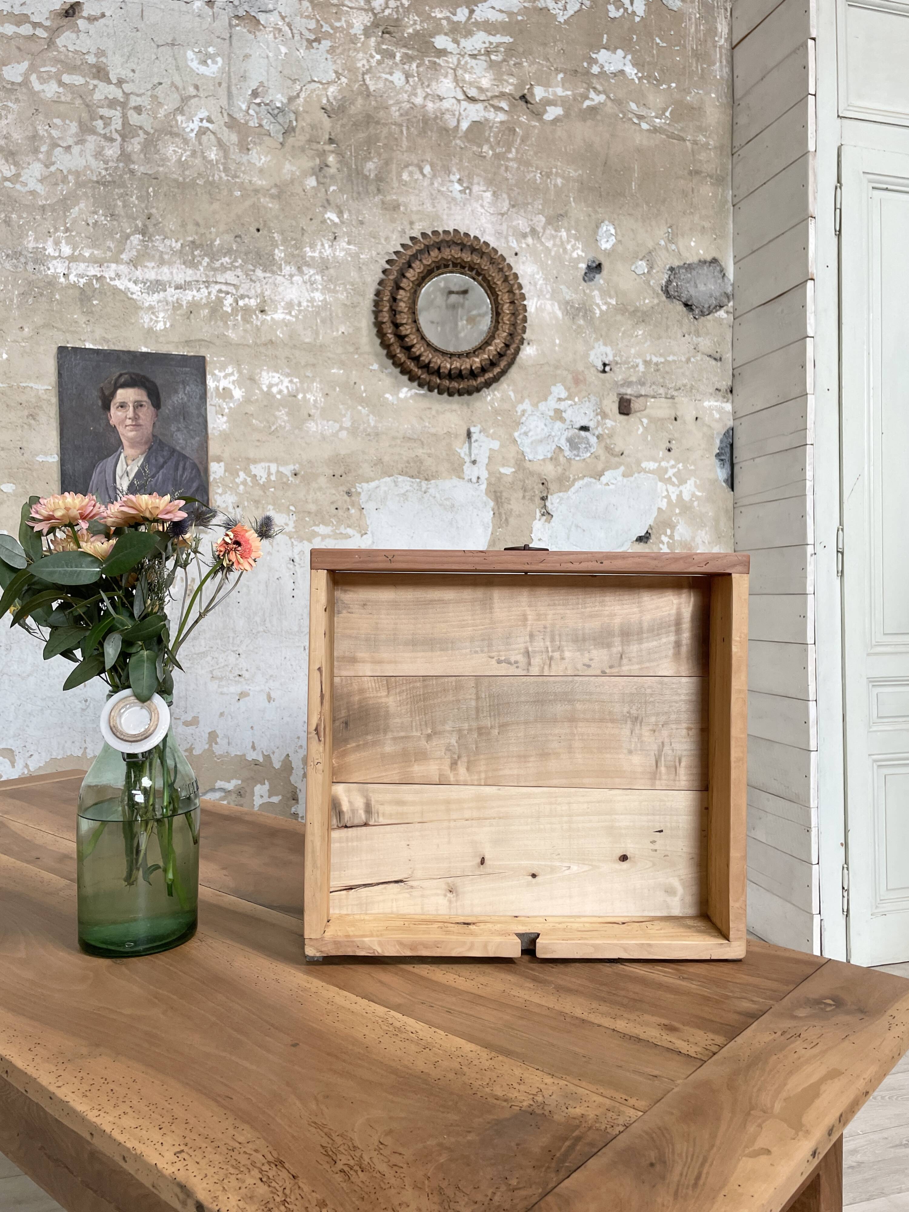Vintage farmhouse table with spindle legs.