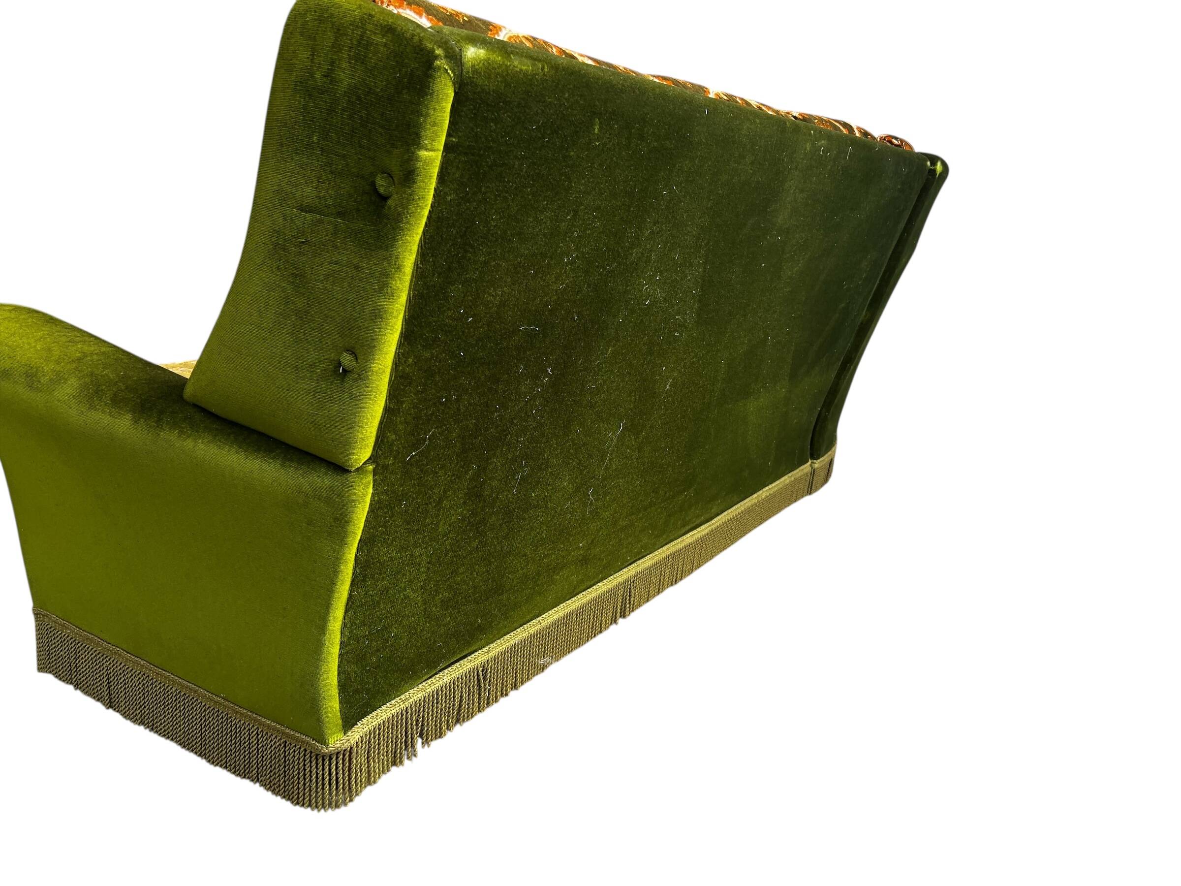 Vintage fringed corner/lounge/sofa seat