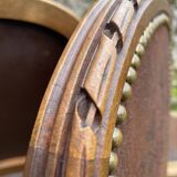 6 Louis XVI style chairs in solid beech and Cordoba leather, 1900