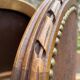 6 Louis XVI style chairs in solid beech and Cordovan leather, 1900