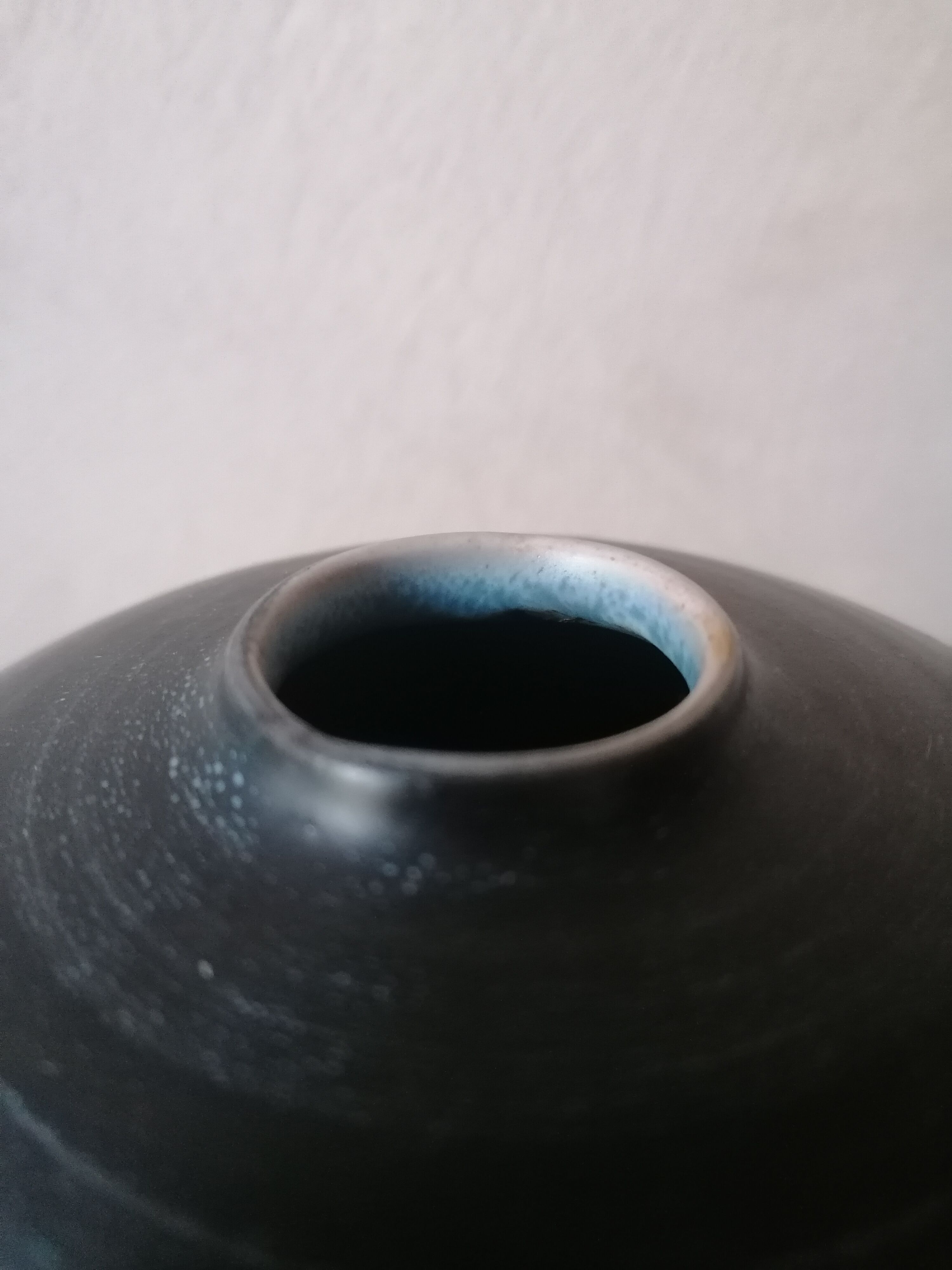 Signed ceramic ball vase