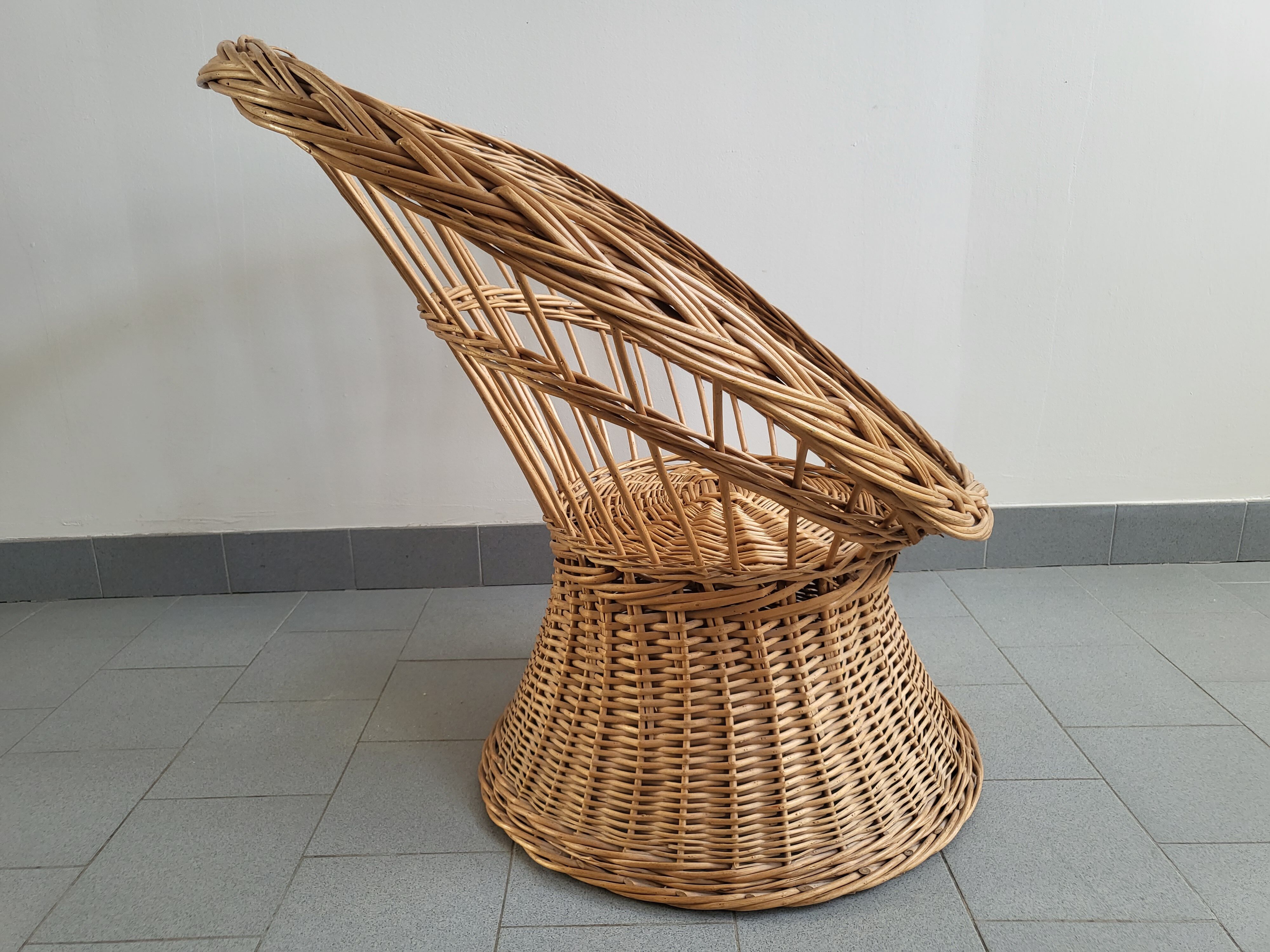 Vintage rattan armchair 1960