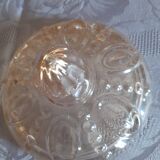 Pink glass bonbonnière or sugar bowl