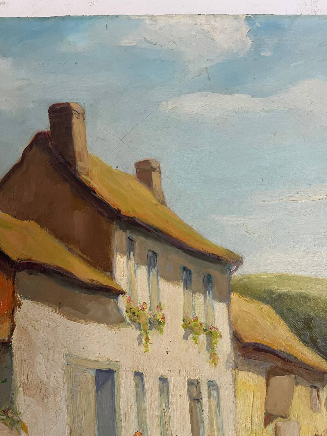 Sortie du village de Thoix, signée Jean Vasseur
