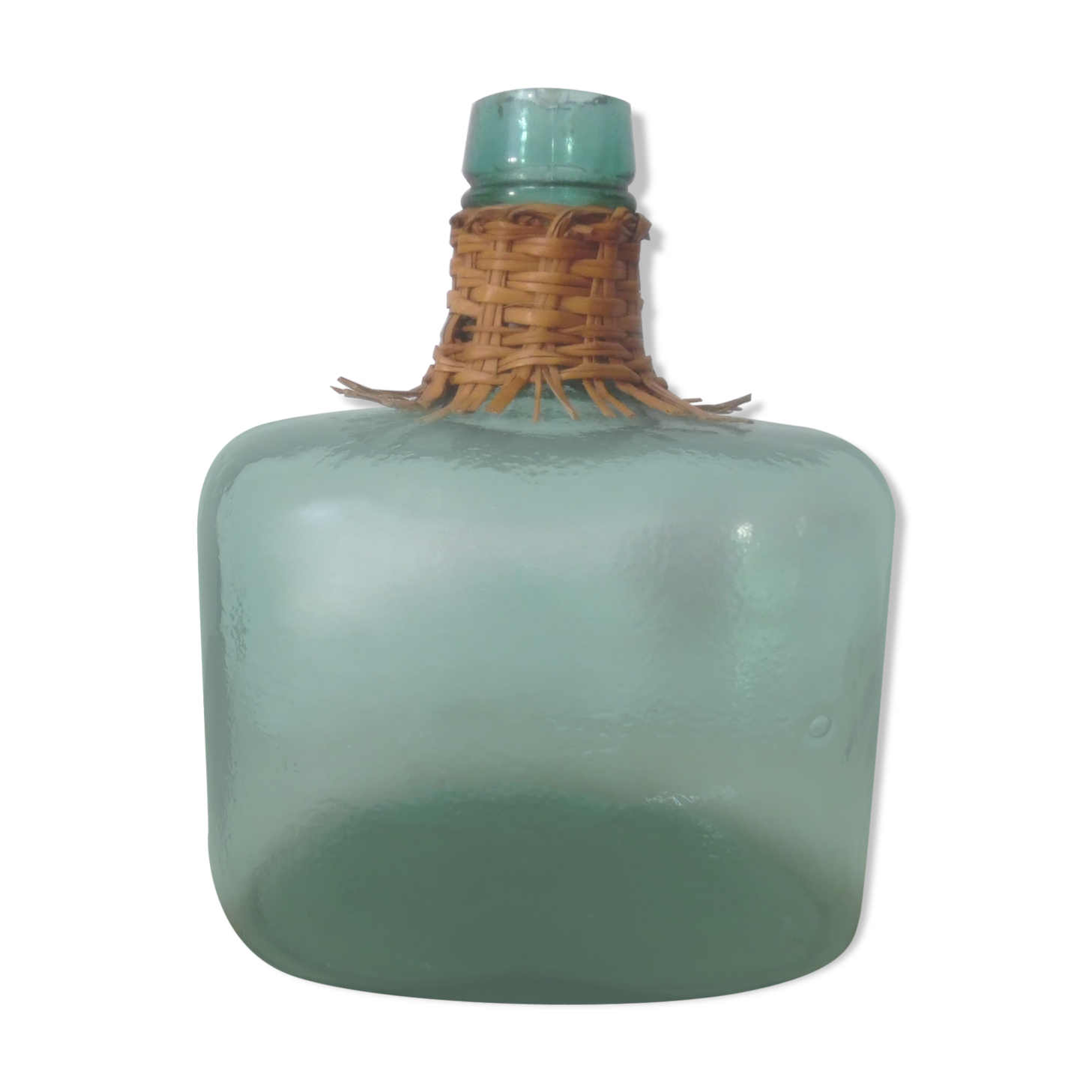 Demijohn with her rattan necklace