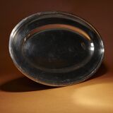 OVAL SILVER-PLATED METAL DISH, ERCUIS