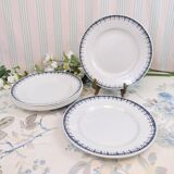 6 St Amandinoise two-tone flat plates