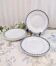 6 Assiettes plates St Amandinoise bicolores