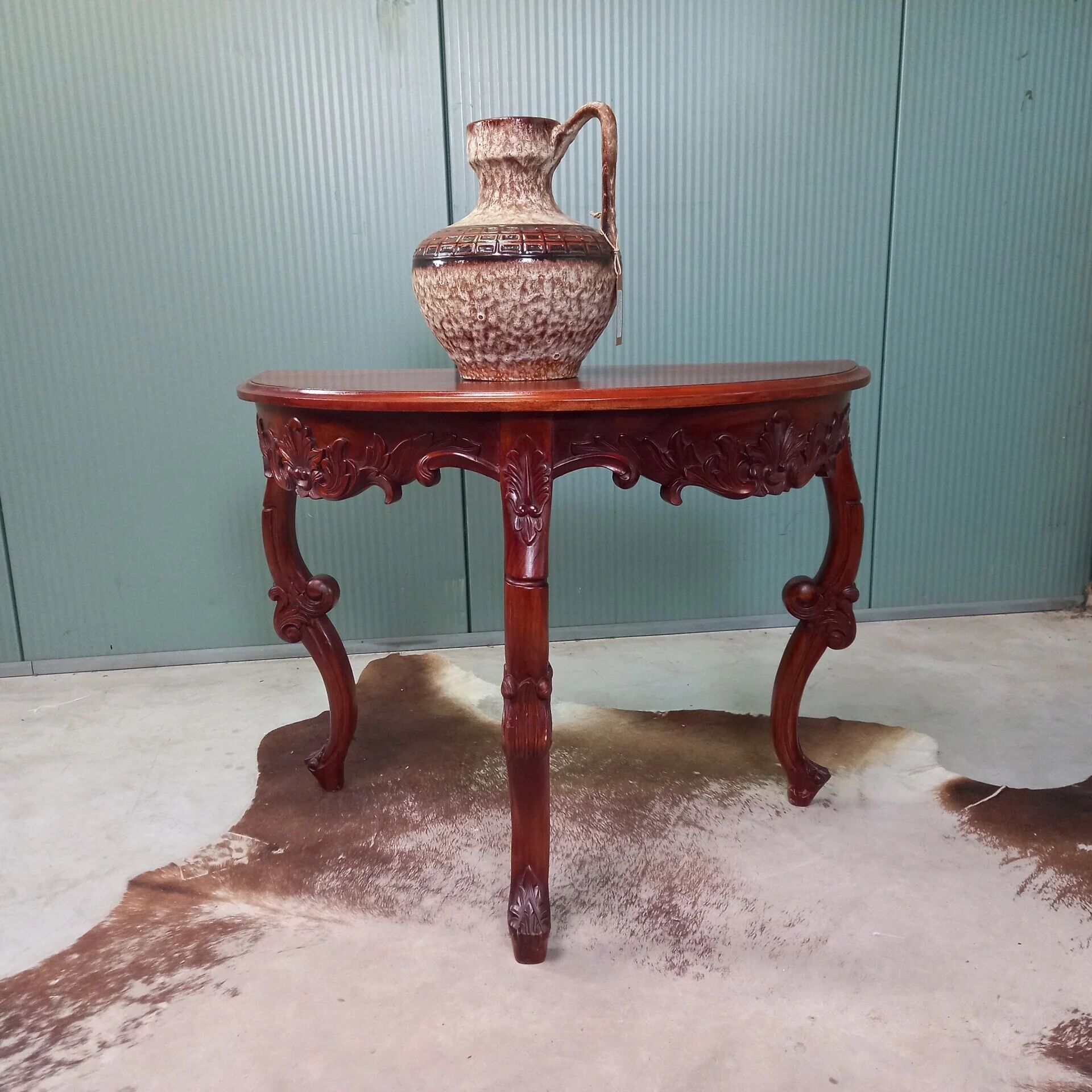 Demi Lune Baroque side table