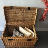 Old rattan trunk