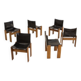 Set of 6 "Monk" Chairs by Afra & Tobia Scarpa for Molteni 70's