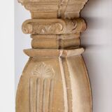 Manteau de cheminée Maison Jansen acier brossé pierre de taille 1968