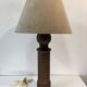 Vintage lamp feet in solid oak turned
