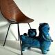 Aldo Londi for Bitossi Rimini Blu Ceramic Plant Centaur Sculpture, Italy, 1