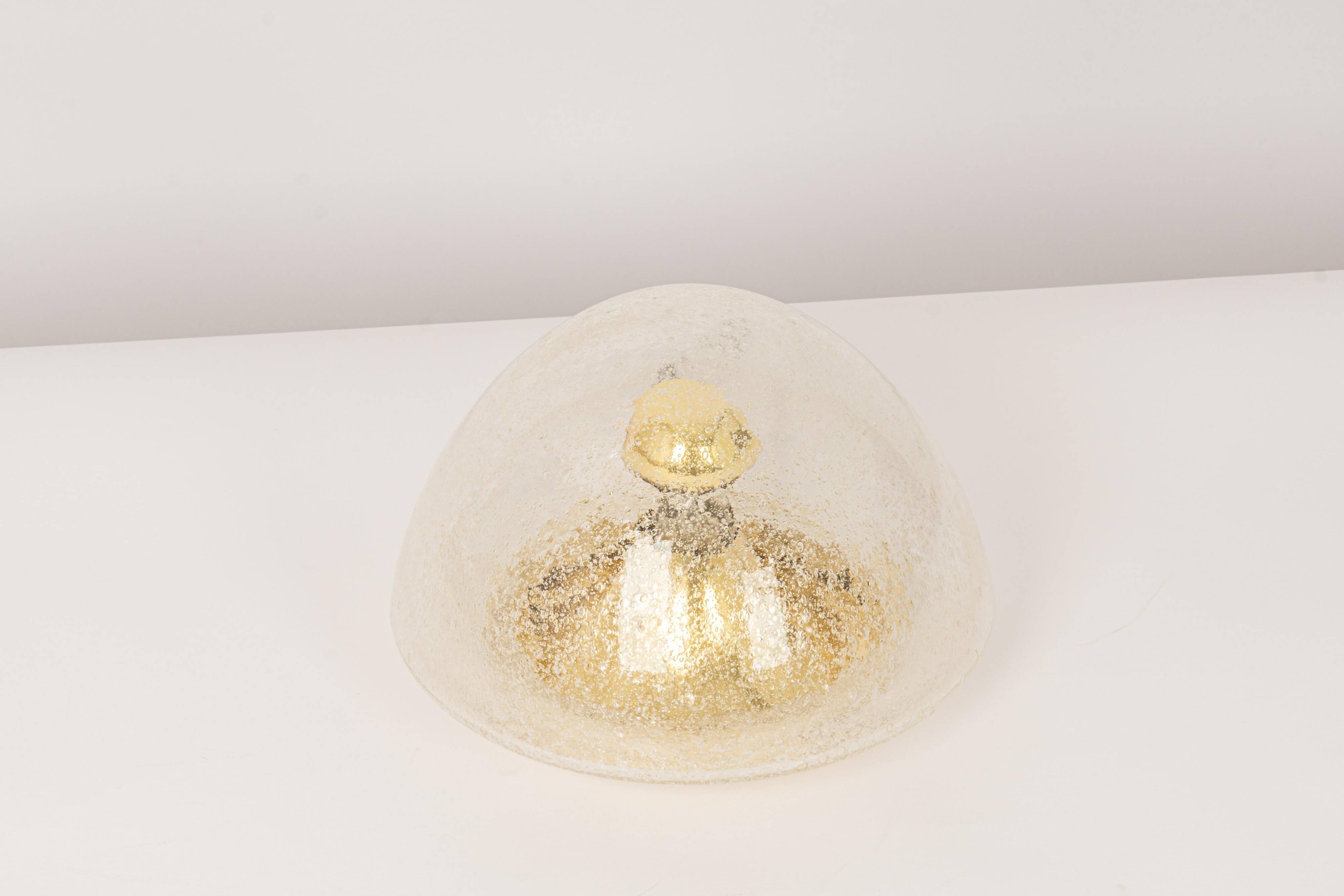 glass Space Age ceiling lights by Hoffmeister, Germany, 1960s